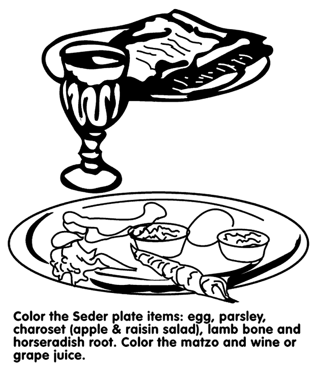 Download Seder Plate Coloring Page | crayola.com