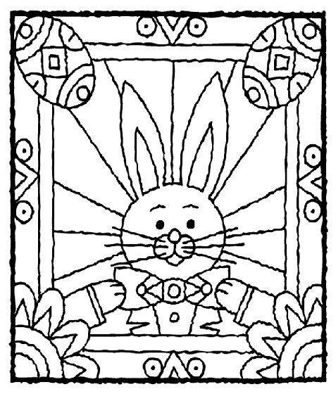easter bunny with eggs coloring page  crayola