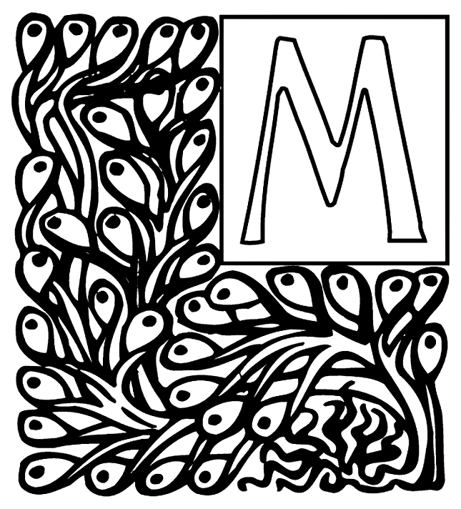 Alphabet Garden M Coloring Page | crayola.com