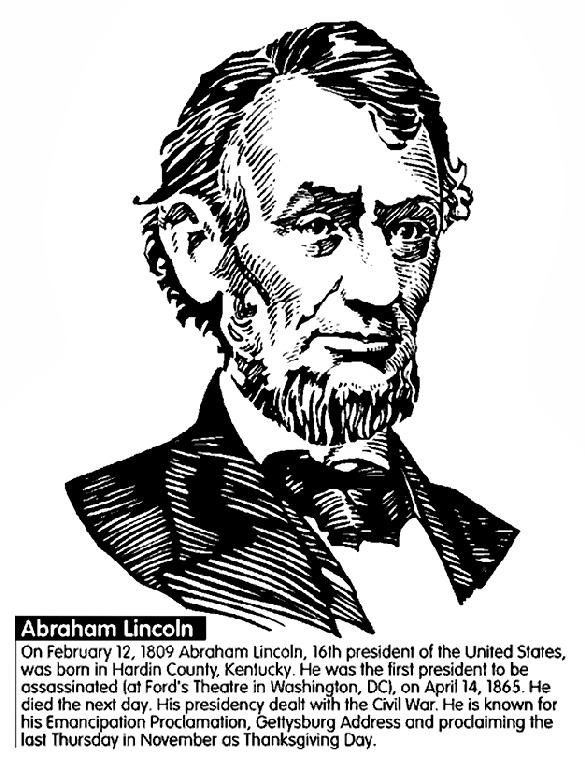 Download U.S. President Abraham Lincoln Coloring Page | crayola.com