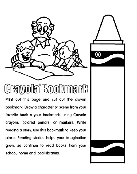 Download Crayon Bookmark Coloring Page | crayola.com