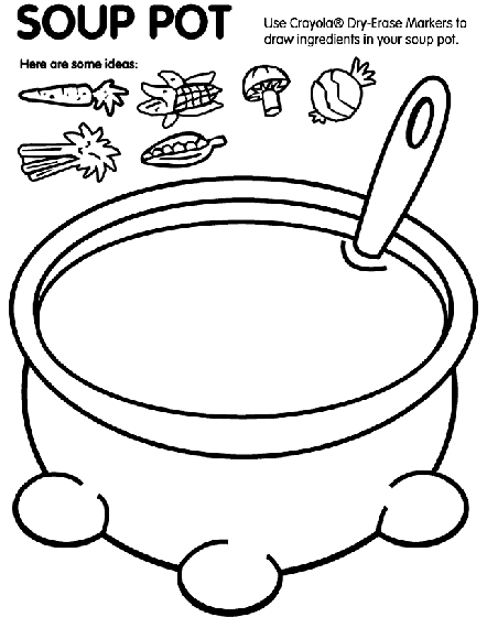 Download Soup Pot Coloring Page | crayola.com