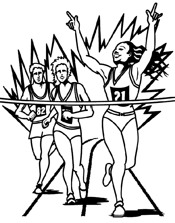 cross country running coloring pages