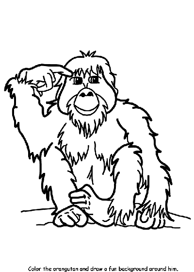 Orangutan Coloring Page | crayola.com