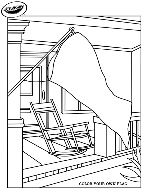 blank flag coloring pages