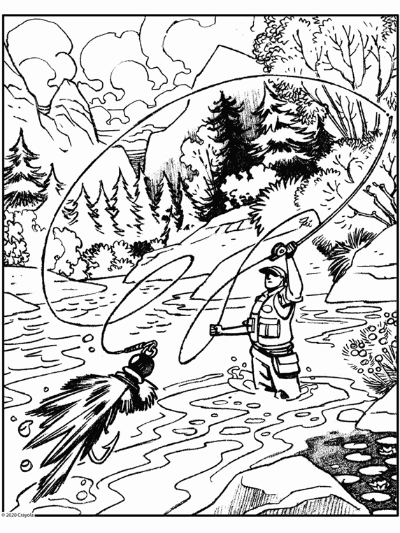 coloring pages of men hunting