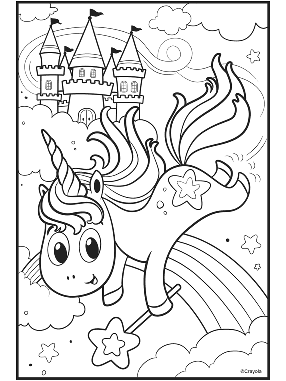 unicorn printables coloring pages