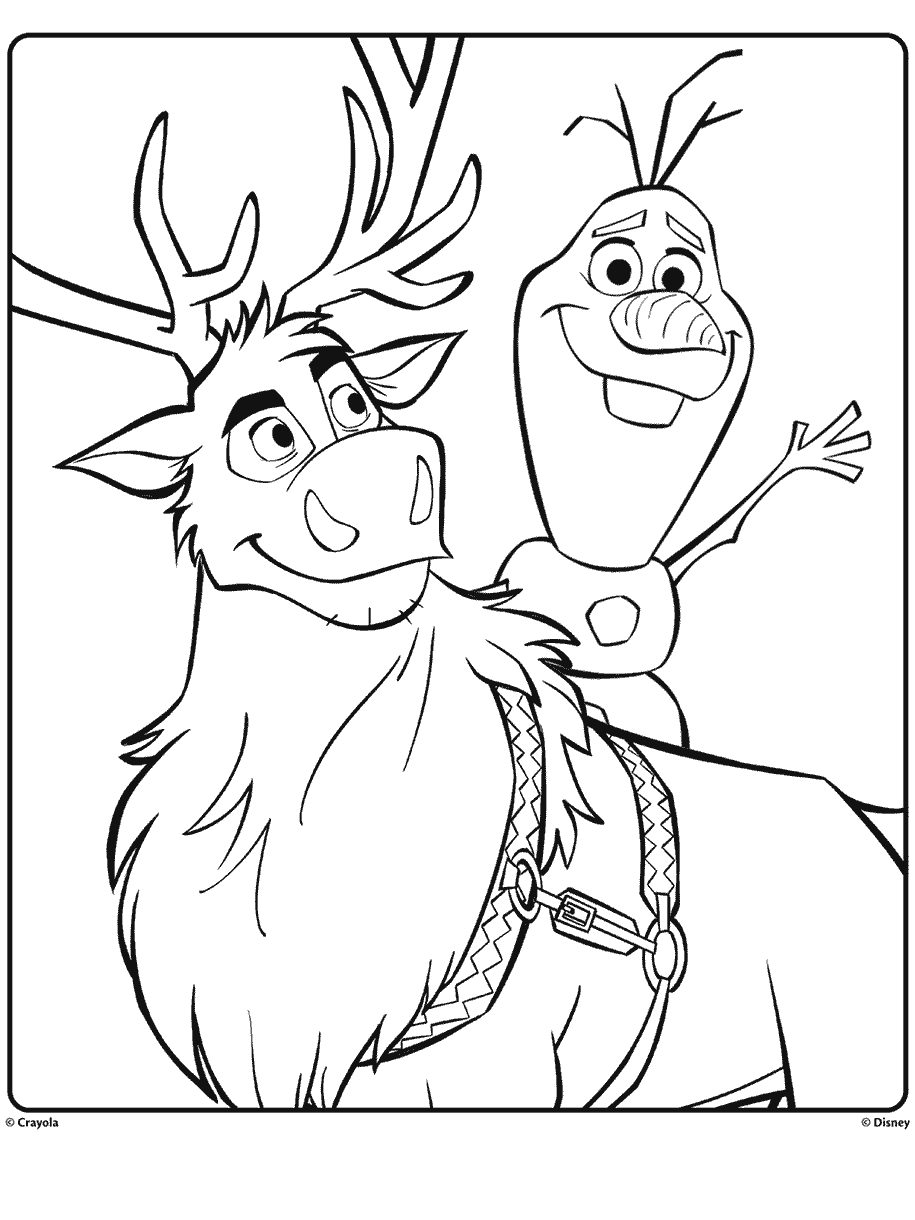sven from frozen coloring pages