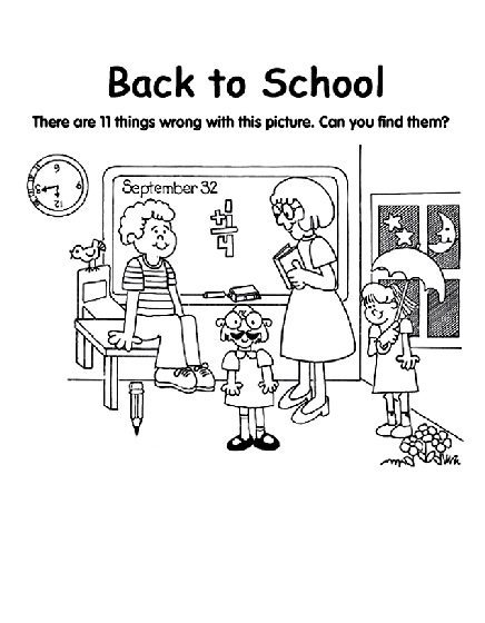 school related coloring pages
