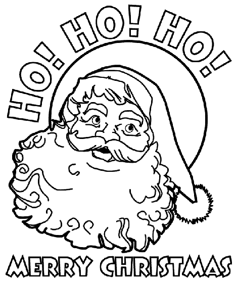santa coloring pages for kids printable