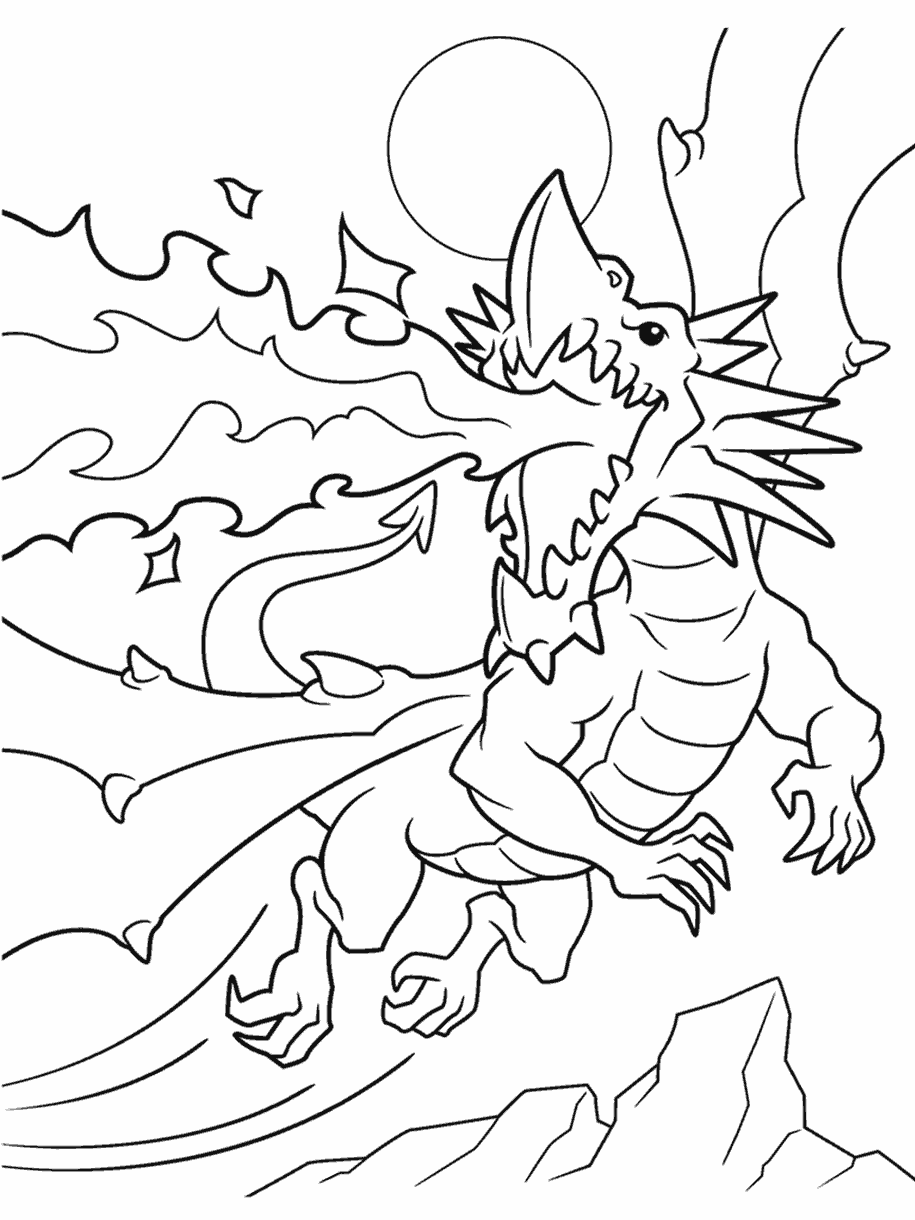 print dragon coloring pages