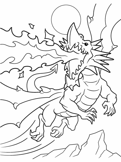 dragon coloring sheet free