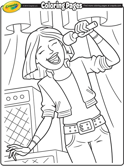 singing coloring pages