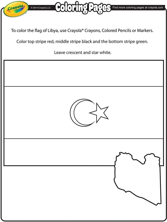 Libyan Flag - New Coloring Page | crayola.com