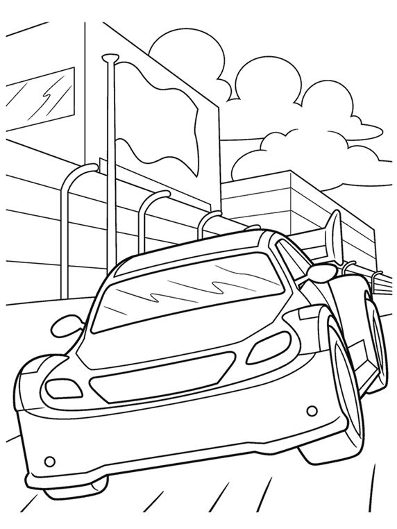 nascar race car drawing