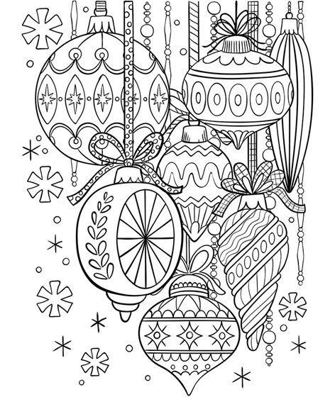 Classic Glass Ornaments Free Printable Coloring Page | crayola.com