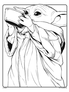 Yoda Star Wars Clone Wars Coloring Pages