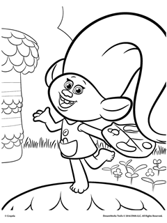 Princess Poppy from Trolls Coloring Page  Poppy coloring page, Disney  princess coloring pages, Princess coloring pages