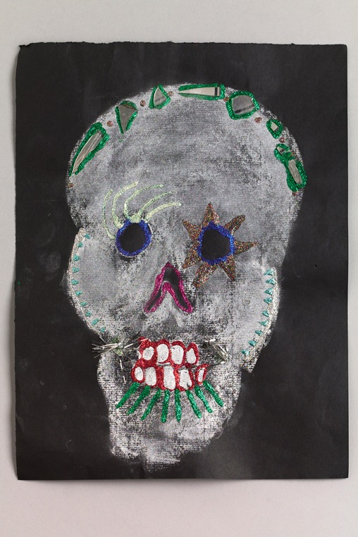day of the dead skull art project
