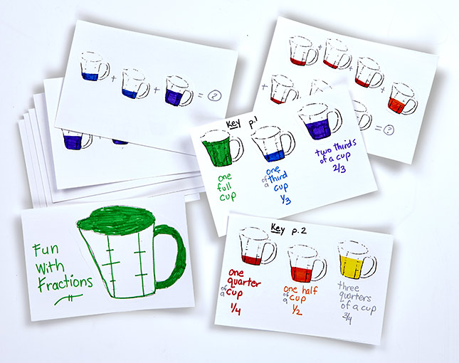 measuring cups fraction review 