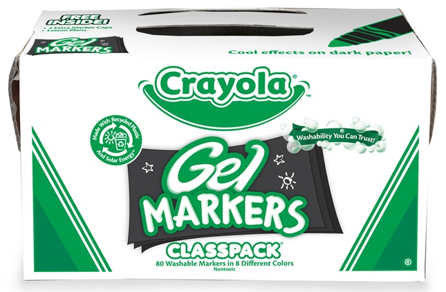 Crayola Gel FX Markers Classpack, 8 Colors, 80-Count at