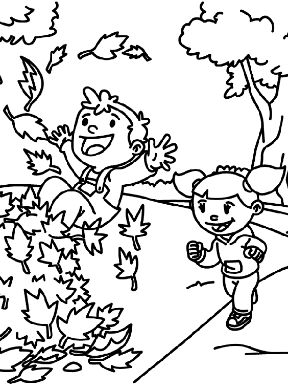 Fall Time Fun Coloring Page | crayola.com