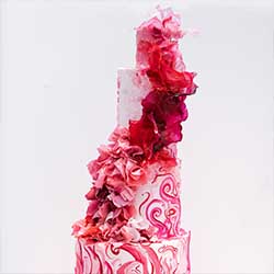 1x1_April_Pflour_250 Red wedding cake by Pflour Bakery