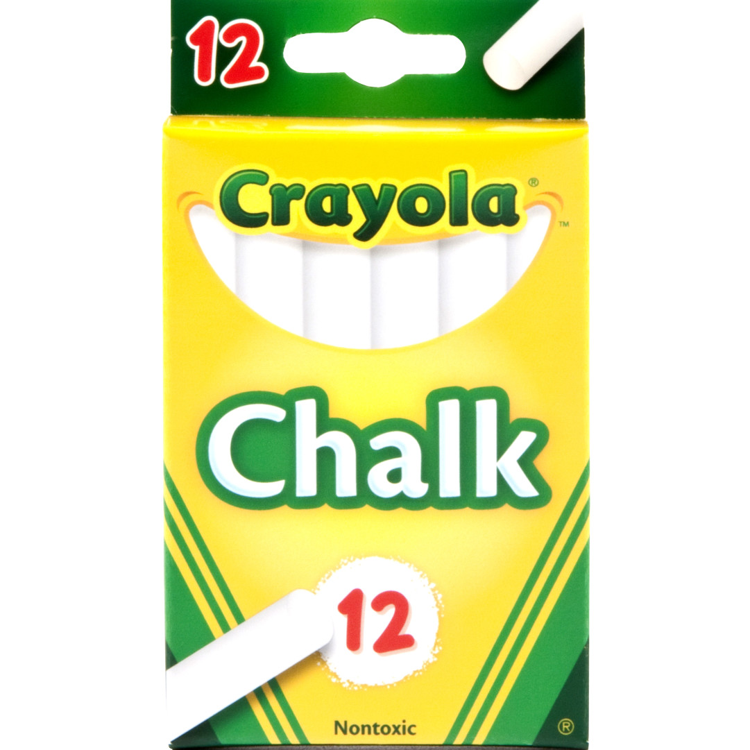 Chalkboard Sticks - 12 White Front view
