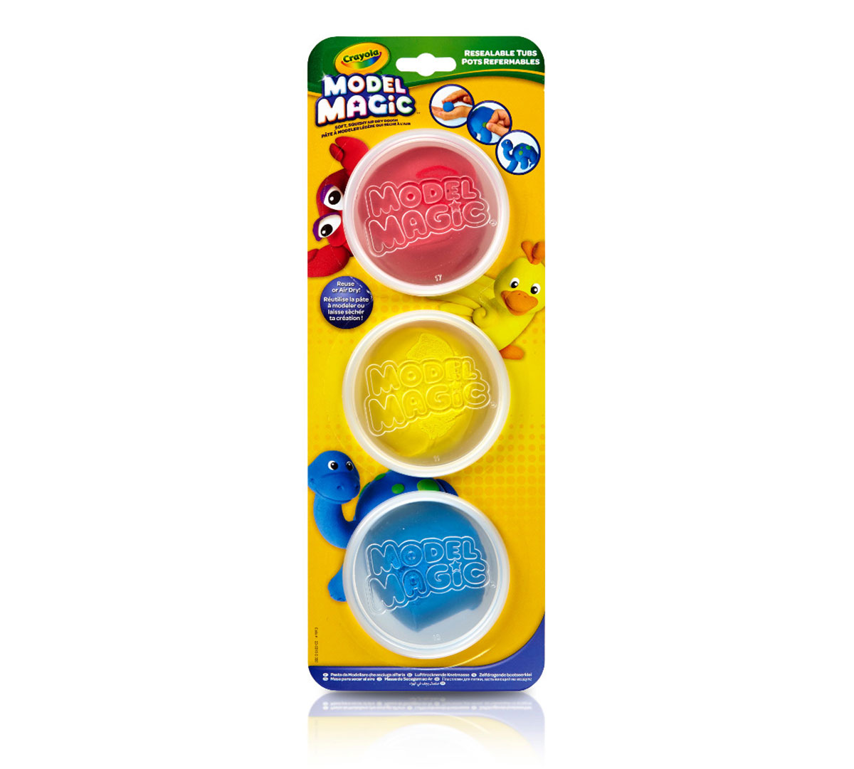 Model Magic 3 count Resealable Tubs Front