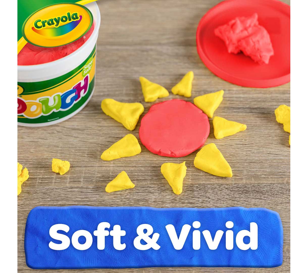 crayola dough set  6 3lb resealable buckets. soft and vivid