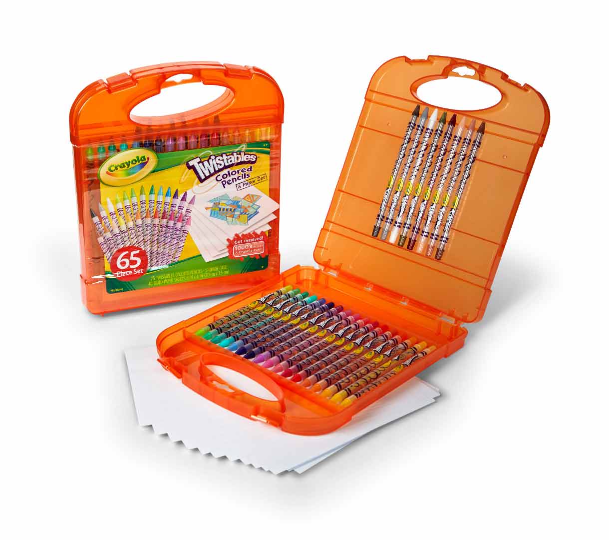 Twistables Colored Pencils and Paper Set packaging and contents.