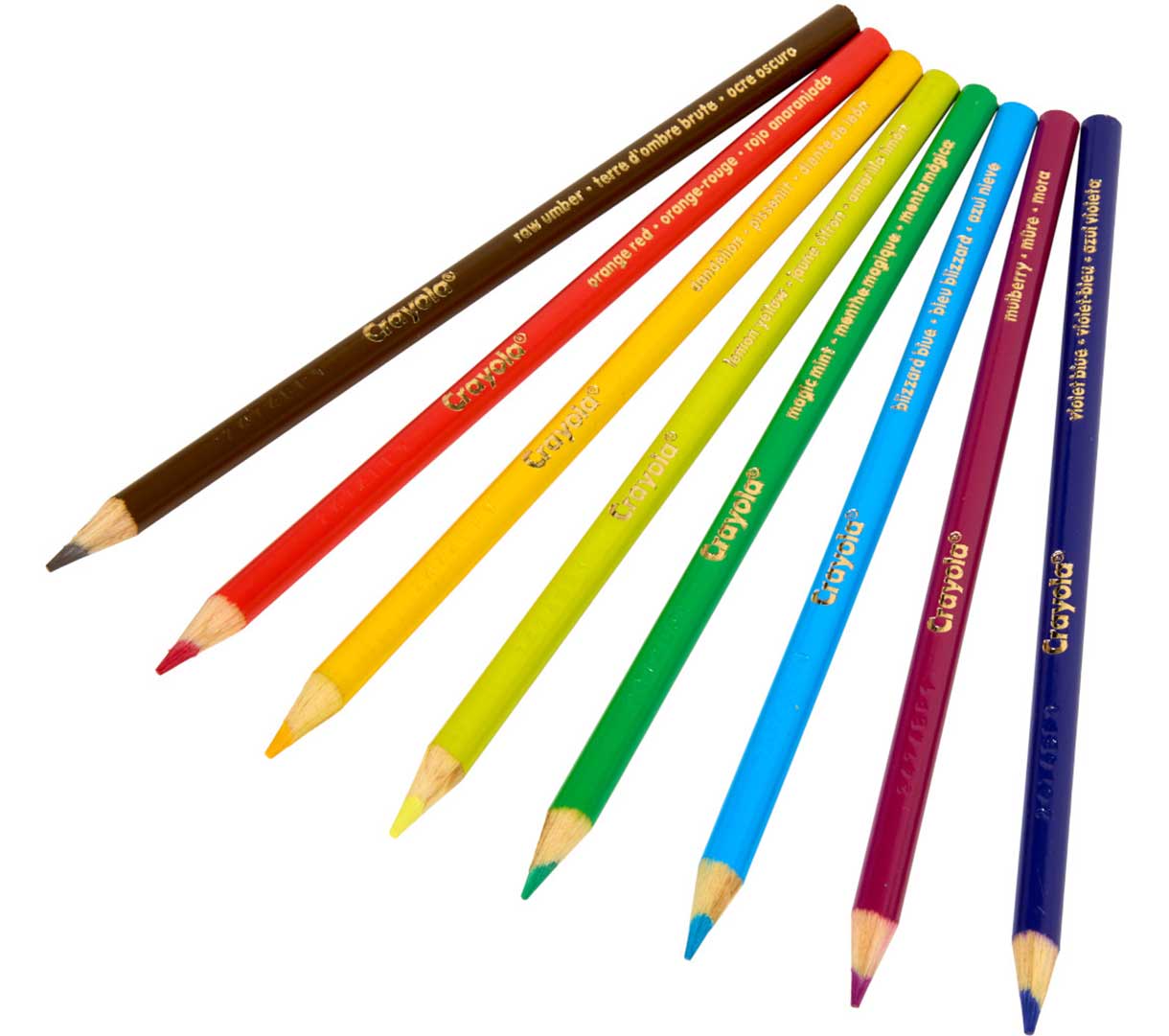 Limited Edition Retired Colored Pencils, 8 Count, contents.