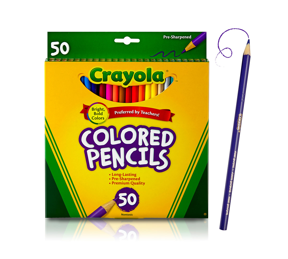 Lápices de colores de 50 unidades de largo