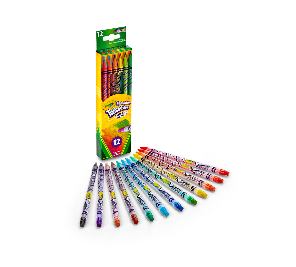 Erasable Twistables Colored Pencils  12 Count