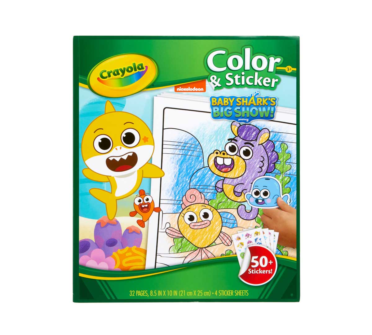 Baby Shark Color and Sticker Book front view