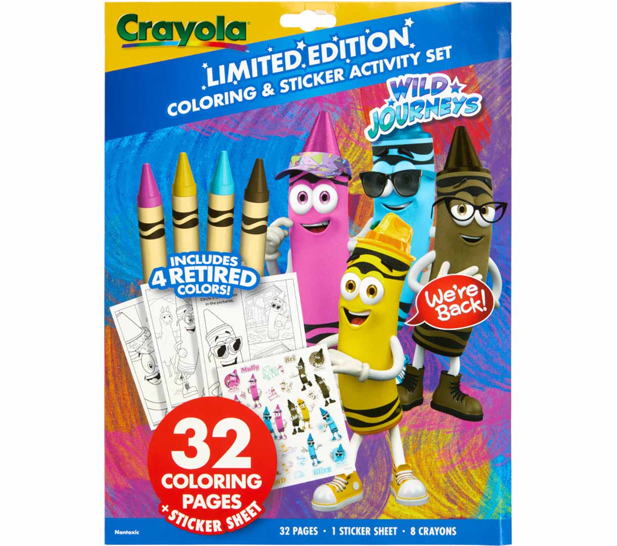 Limited Edition Color & Sticker Activity Set, Wild Journeys, front view.
