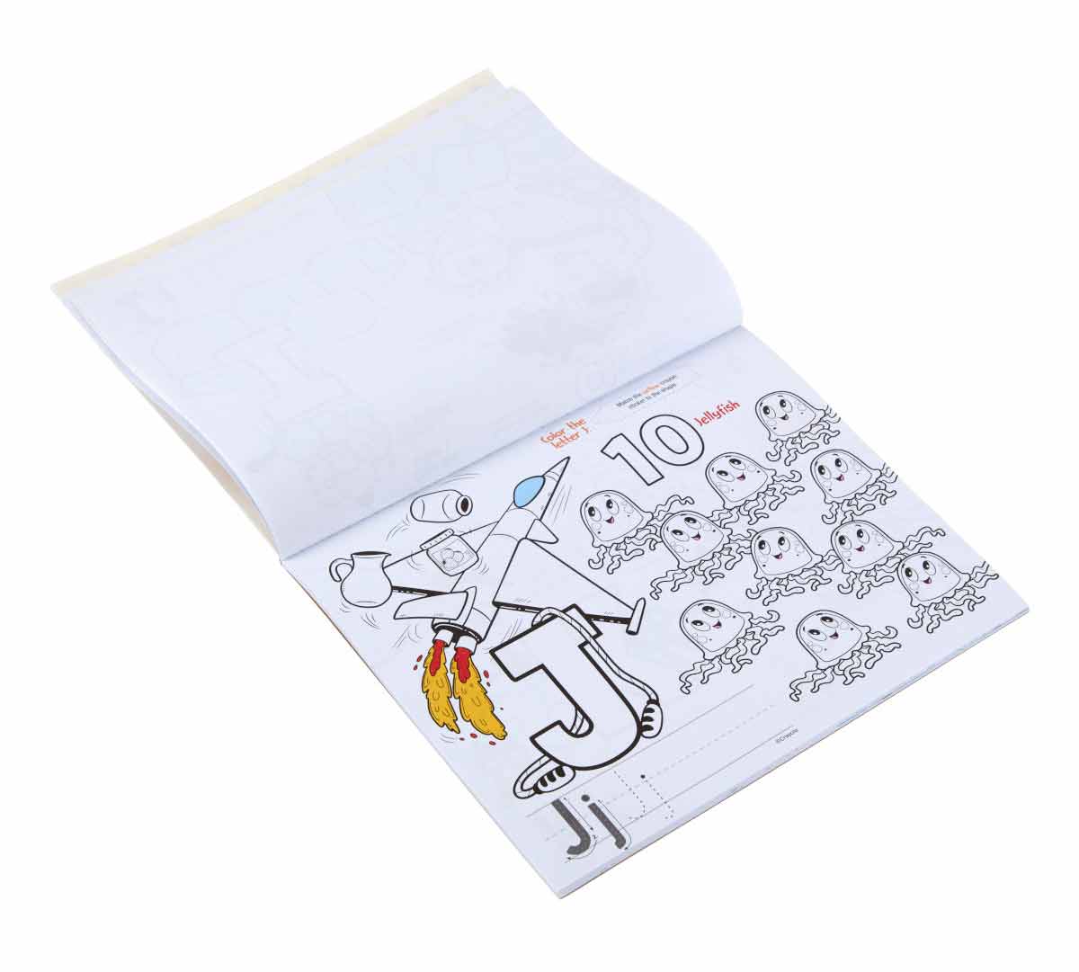 Lil' Learner's Activity Pad opened to page for the letter J