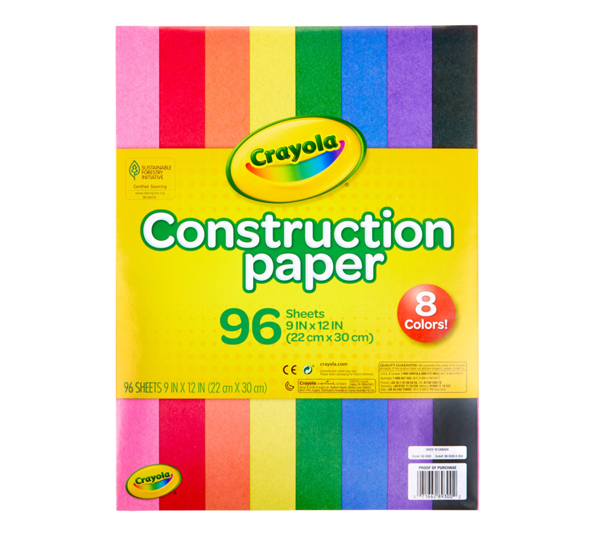 Papel de construcción 96 Recuento Vista frontal del papel