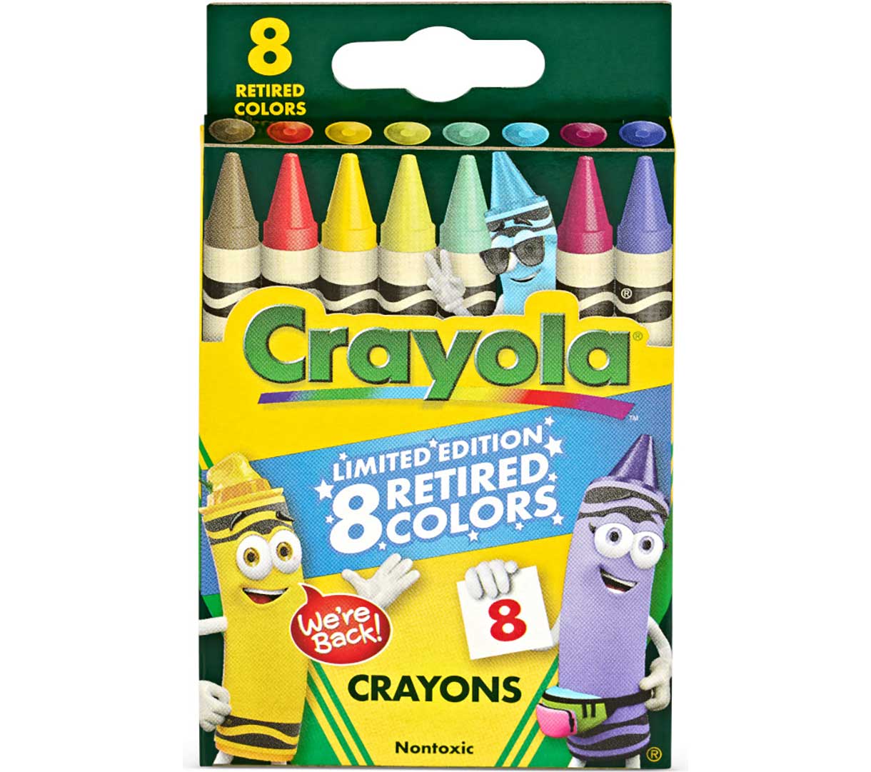 Limited Edition Retired Crayons, 8 count front view