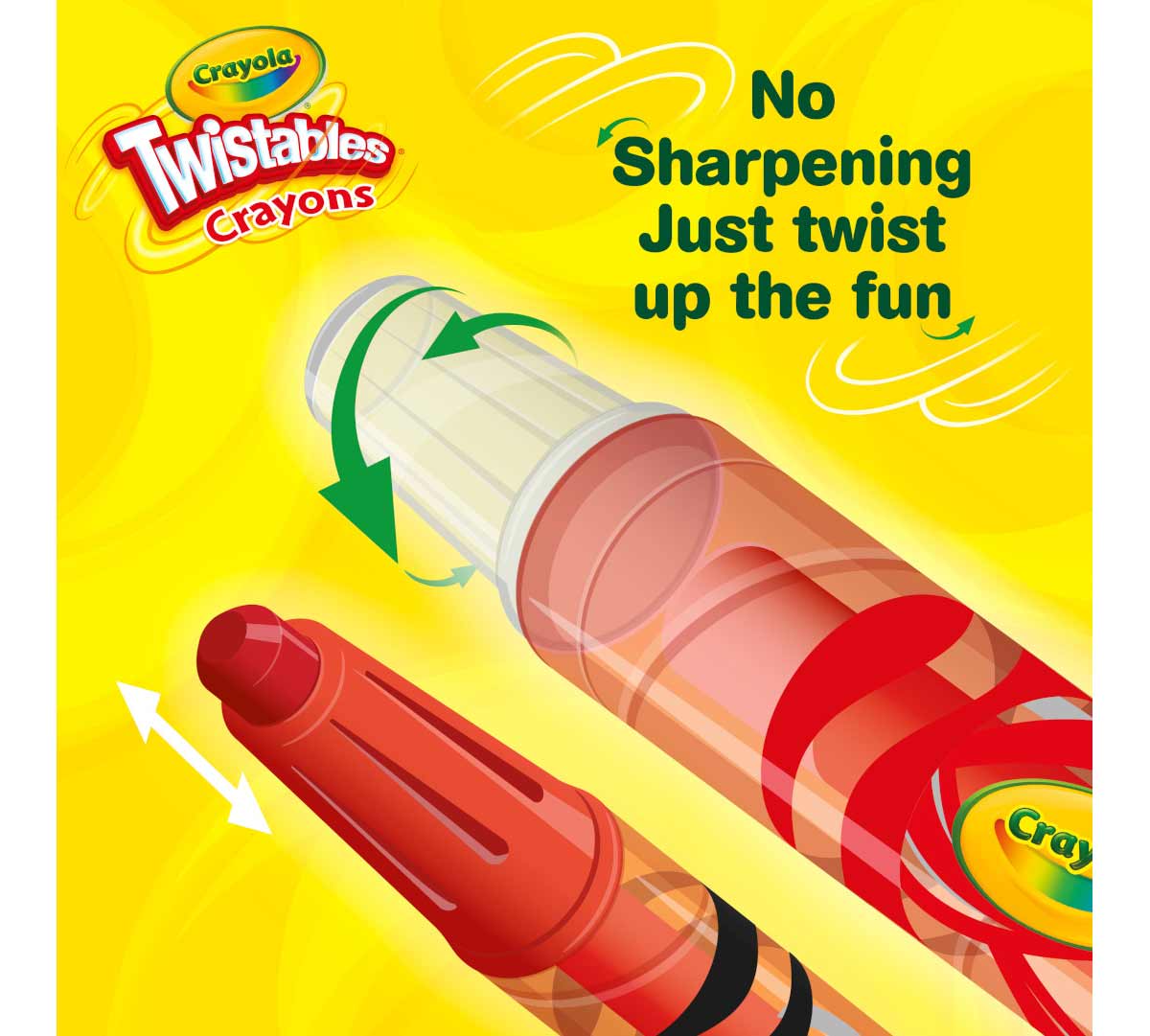 Fun Effects! Twistable Crayons  24 count. No sharpening. Just twist up the fun.