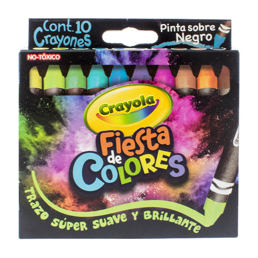 10 Crayones Fiesta de Colores Front view