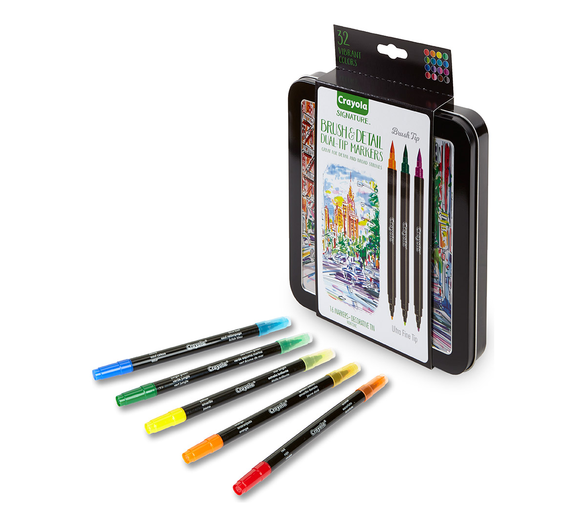 Signature Brush & Detail Dual Ended Markers  16 Count