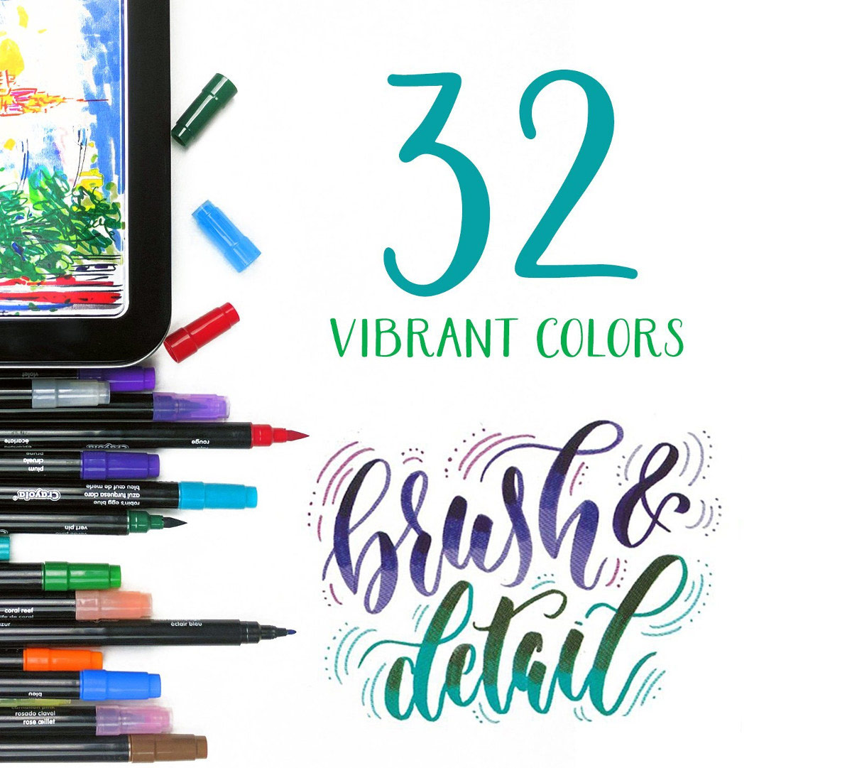 Signature Brush & Detail Dual Ended Markers  16 Count