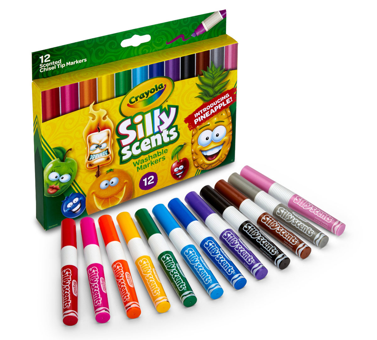 Silly Scents Markers Wedge Tips 12 count markers
