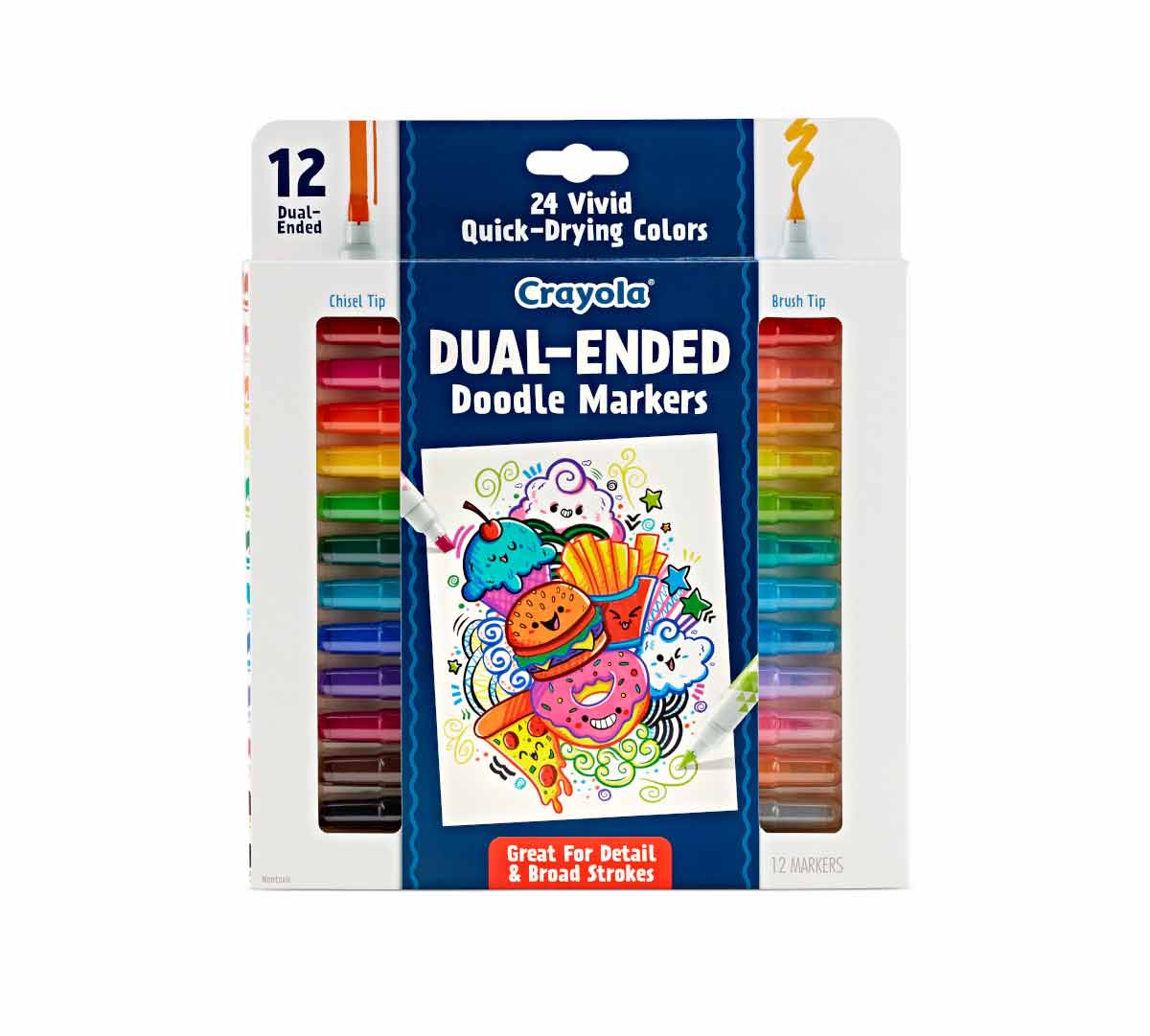 Doodle and Draw Dual Ended Doodle Marker  12 count front view.