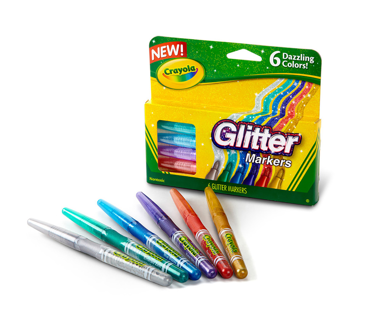 Glitter Markers  6 Count