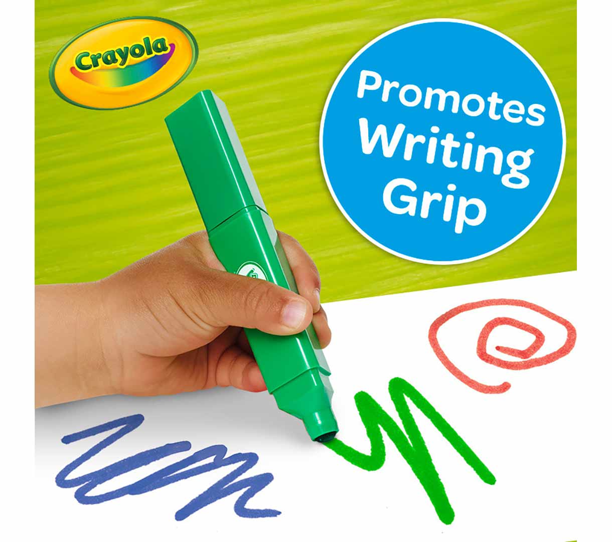 Washable Triangular Markers  8 Count. Promotes writing grip.
