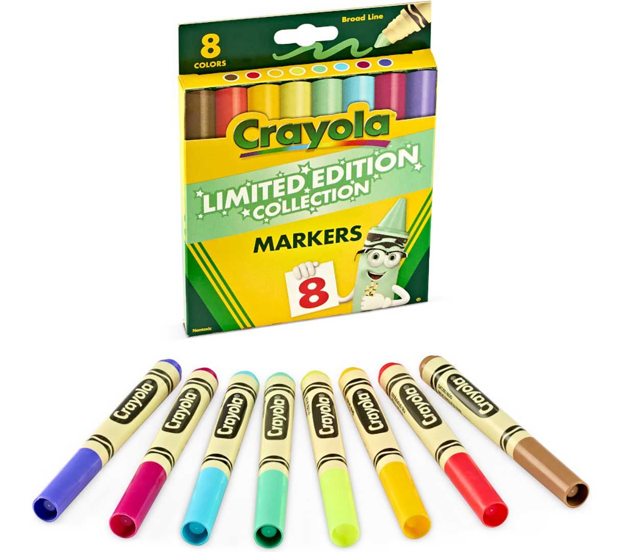 Limited Edition Retired Markers, 8 Count, packaging and contents