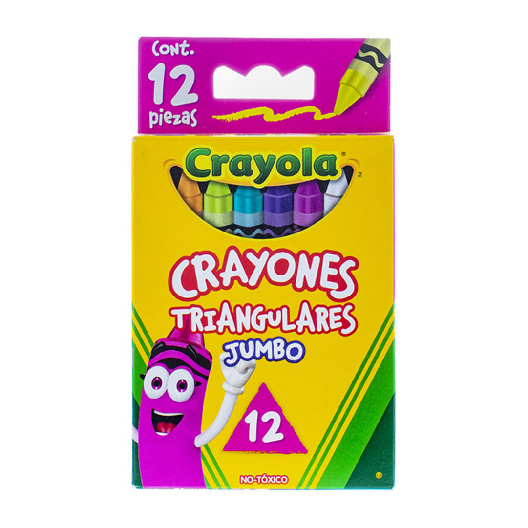 12 Crayones Triangulares Front view