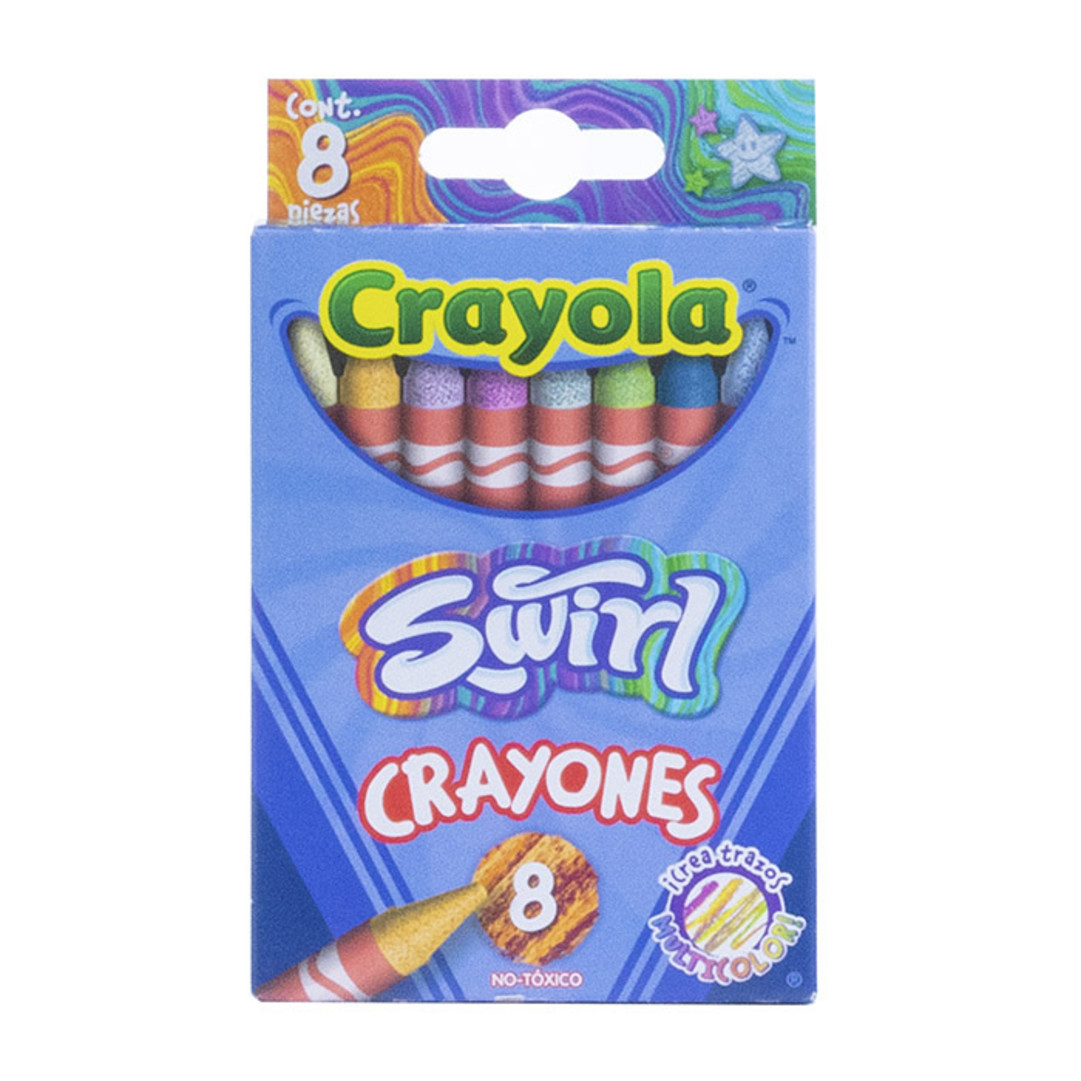 8 Crayones Swirl Front view